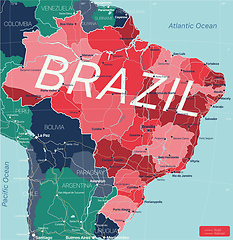 Image showing Brazil country detailed editable map