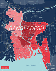 Image showing Bangladesh country detailed editable map