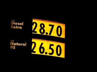 Image showing gas station pumps - sign