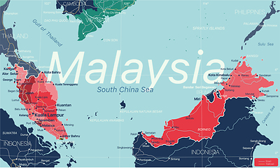 Image showing Malaysia country detailed editable map