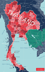 Image showing Thailand country detailed editable map