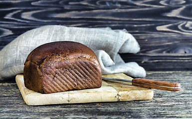 Image showing black bread made from rye