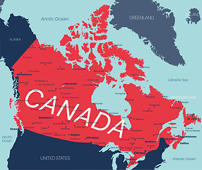 Image showing Canada vector editable map