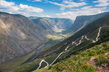 Image showing Altai mountain road pass