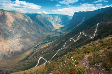 Image showing Altai mountain road pass