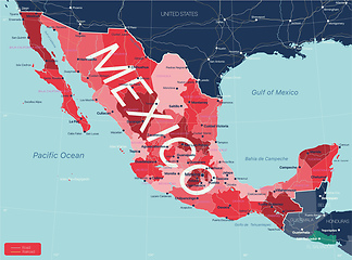 Image showing Mexico country detailed editable map