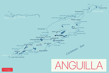 Image showing Anguilla detailed editable map