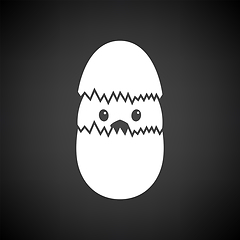 Image showing Easter Chicken In Egg Icon