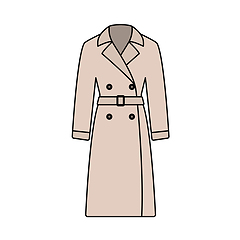 Image showing Business Woman Trench Icon