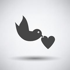 Image showing Dove With Heart Icon