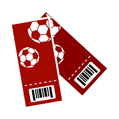 Image showing Two Football Tickets Icon