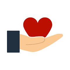 Image showing Hand Present Heart Ring Icon