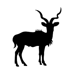 Image showing African Antelope Silhouette