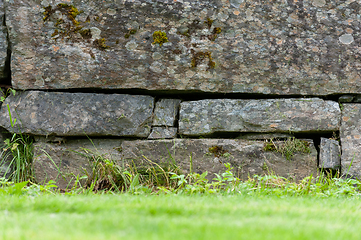 Image showing large stones laid as a fence