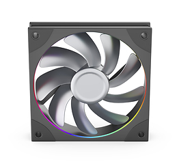 Image showing Computer fan with metal blades