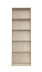 Image showing Front view of empty wooden bookcase