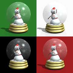 Image showing Snowman Snow Globes