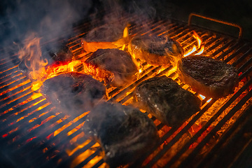 Image showing Several pieces of steak