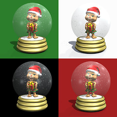 Image showing Giving Bear Snow Globes