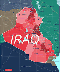 Image showing Irak country detailed editable map