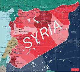 Image showing Syria country detailed editable map