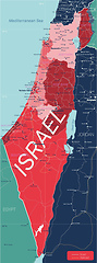 Image showing Israel country detailed editable map