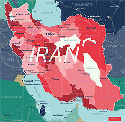 Image showing Iran country detailed editable map
