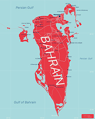 Image showing Bahrain country detailed editable map