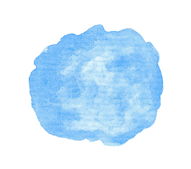 Image showing Hand painted watercolor blob on textured paper.