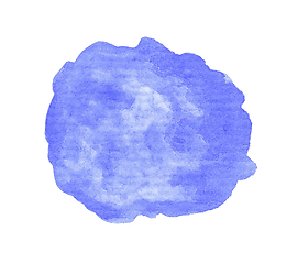 Image showing Hand painted watercolor blob on textured paper.