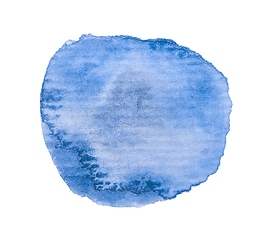 Image showing Hand painted watercolor blob on textured paper.