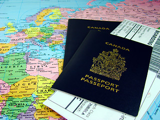 Image showing Canadian passports