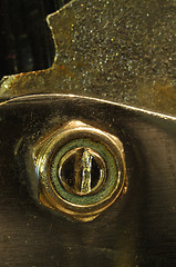 Image showing Abstract Bolt on Metal