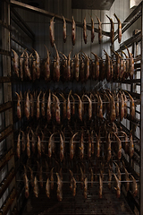 Image showing Smoked fish production concept