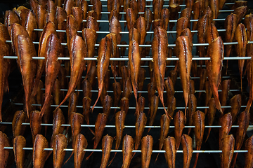 Image showing Smoked fish production concept