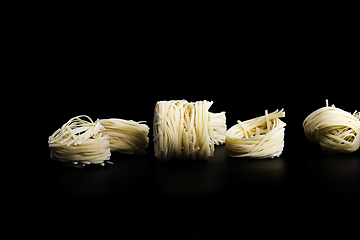 Image showing beautifully twisted wheat noodles