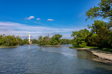 Image showing Minaret in Lednice Valtice Cultural Landscape - UNESCO World Heritage, Moravia, Czech Republic.