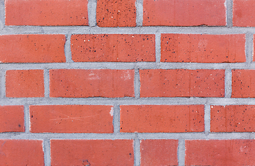 Image showing Red brick wall texture background