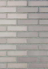 Image showing Grey brick wall texture background