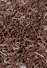 Image showing Chocolate sprinkles texture, food background