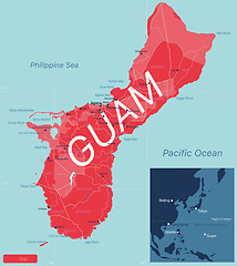 Image showing GUAM detailed editable map