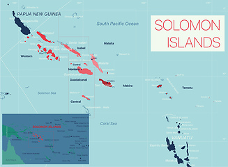 Image showing French Polynesia detailed editable map