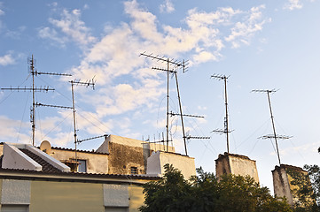 Image showing Television aerials