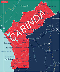 Image showing Cabinda country detailed editable map