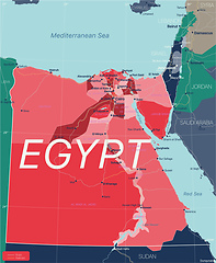 Image showing Egypt country detailed editable map