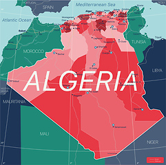 Image showing Algeria country detailed editable map