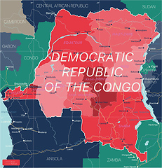 Image showing Democratic Republic of Congo country detailed editable map