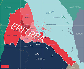 Image showing Eritrea country detailed editable map