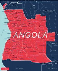 Image showing Angola country detailed editable map