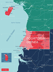 Image showing Equatorial Guinea country detailed editable map